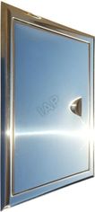 Access panel From stainless steel with handle glossy Access panel From stainless steel with handle glossy